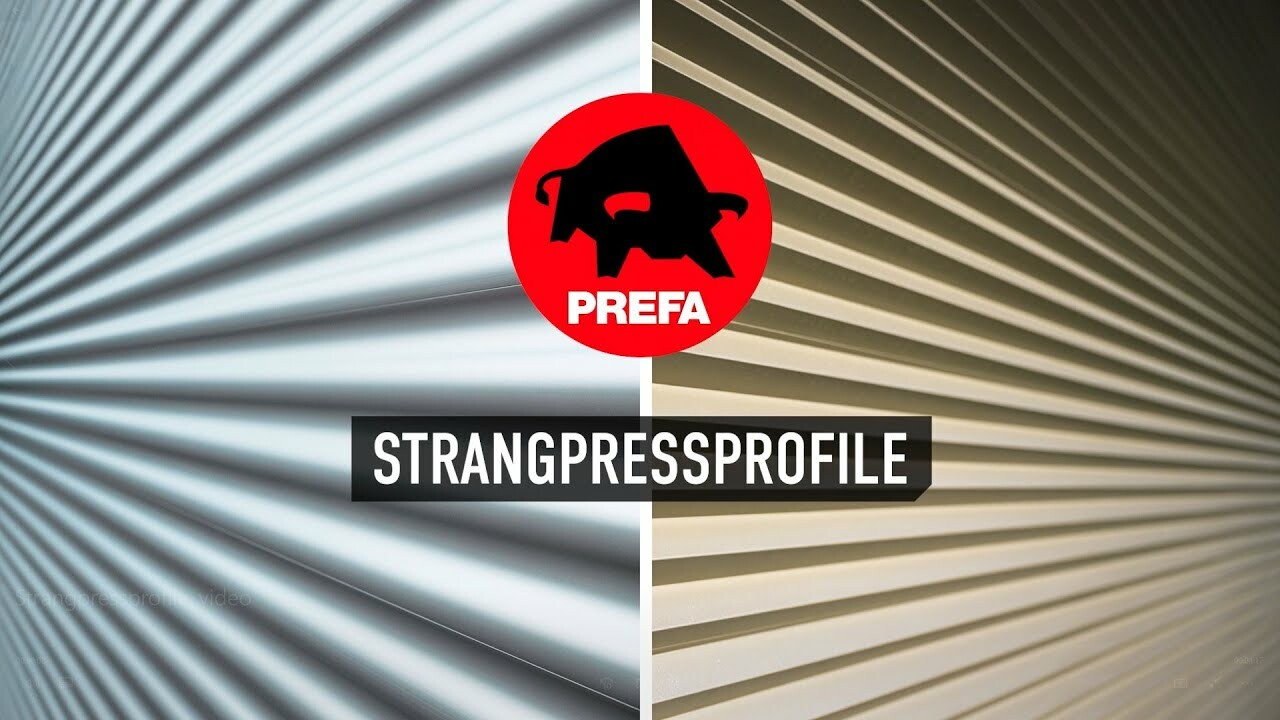 Introbilde for kort PREFA-video om ekstruderte profiler Sikksakkprofil og bølgeprofil