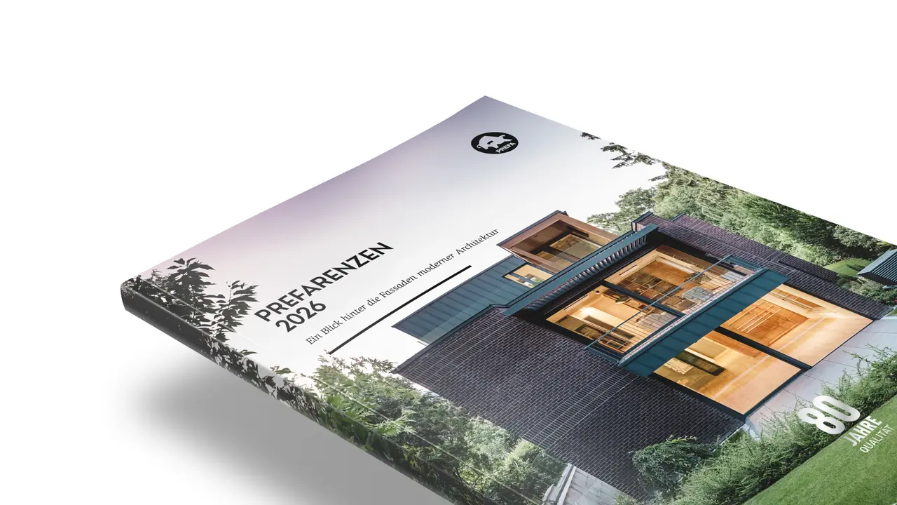 Bilde av Prefarenzen-boken i 2026-utgaven på hvit bakgrunn. Et av Prefarenzen-husene er avbildet på omslaget. 