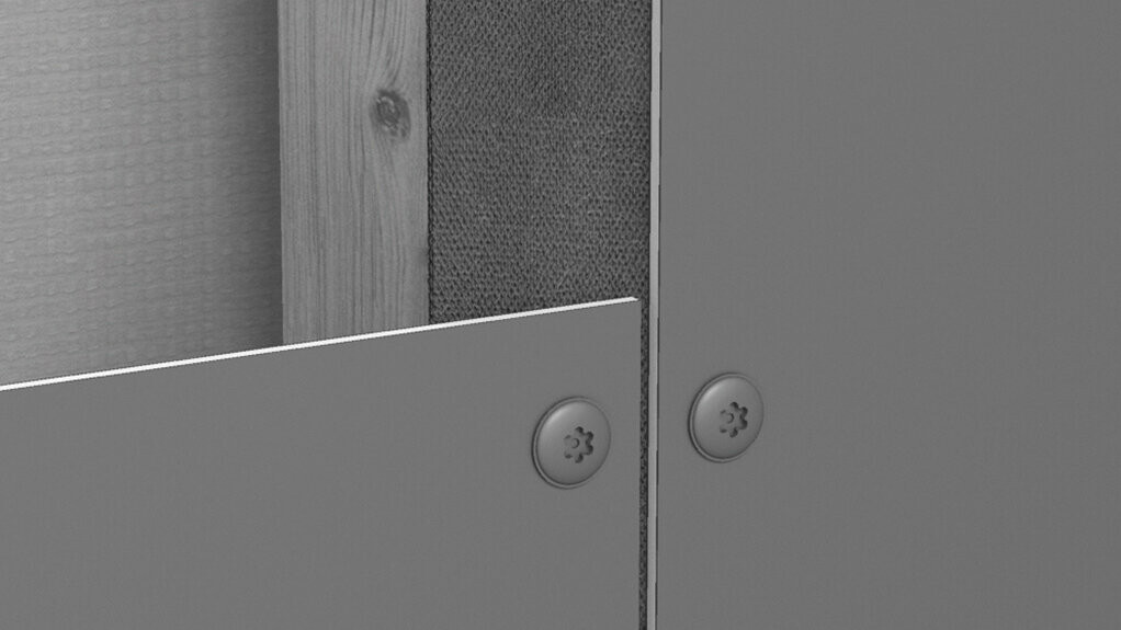 Monteringsmuligheter for PREFABOND aluminiumskomposittplater - skruing