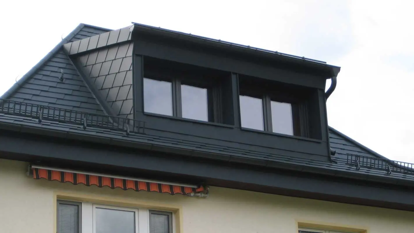 Objekter med skrå kvist renovert med PREFA takshingel
