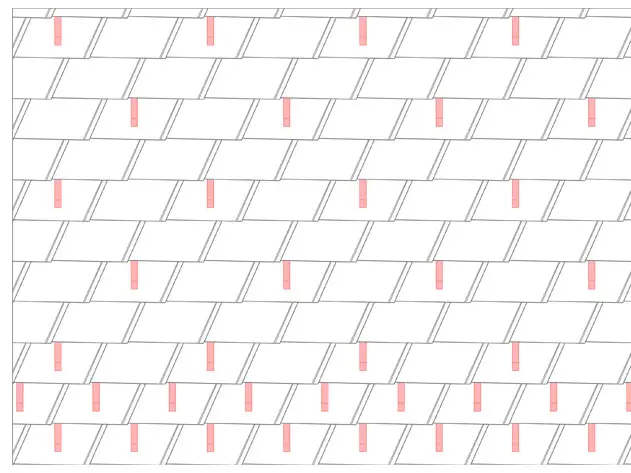 Dachschindel DS.19 Schneestopper Verlegeschema 1