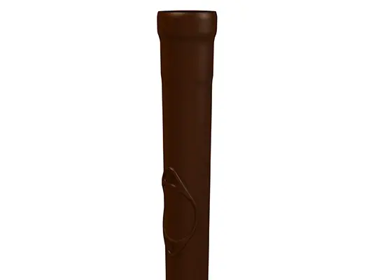 PREFA nedløpsrør med rengjøringsåpning, brun, Ø 80, 100, 120 mm, praktisk vedlikeholdsåpning for nedløpsrør.