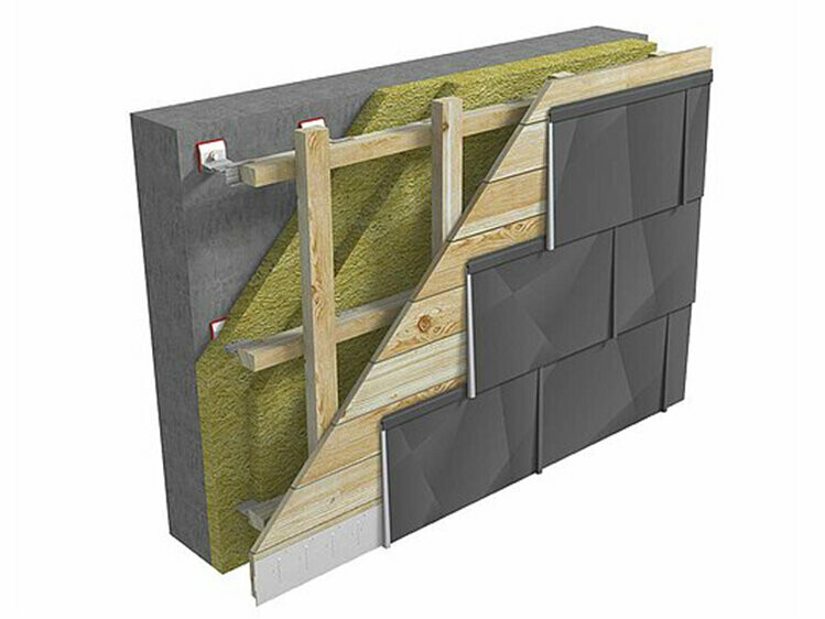 Installasjon av fasadepanel FX.12 på full forskaling