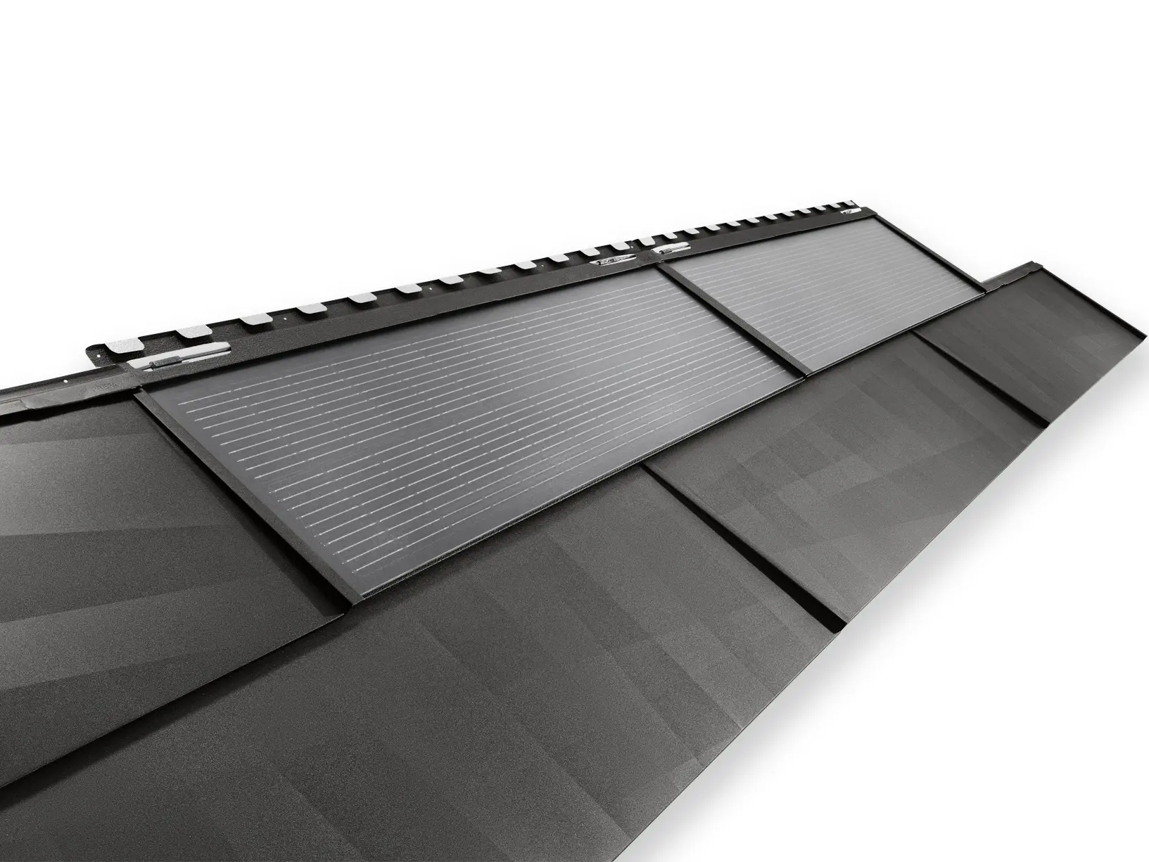 PREFA solcelle takplate, stor, med FX.12 takpanel i svart