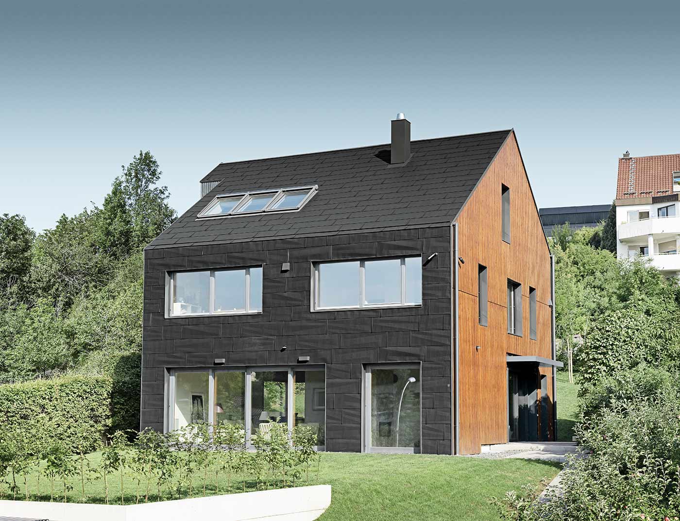 Referenzobjekte PREFA Taksystemer Takpanel FX.12 03 P.10 svart